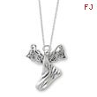 Sterling Silver Antiqued Angel Of Hope 18