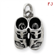 Sterling Silver Antiqued Baby Shoes Charm