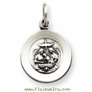 Sterling Silver Antiqued Baptismal Medal