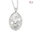 Sterling Silver Antiqued Believe In Miracles 18in Necklace