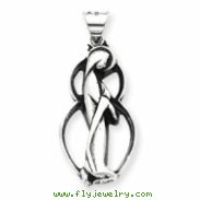 Sterling Silver Antiqued Blessed Mary Charm