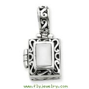 Sterling Silver Antiqued Cat's Eye Locket