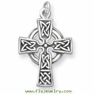 Sterling Silver Antiqued Celtic Cross Charm