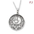 Sterling Silver Antiqued Children 18in Necklace