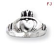 Sterling Silver Antiqued Claddagh Ring