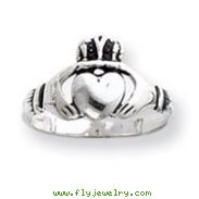 Sterling Silver Antiqued Claddagh Ring