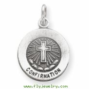 Sterling Silver Antiqued Confirmation Medal