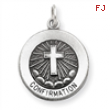 Sterling Silver Antiqued Confirmation Medal