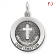 Sterling Silver Antiqued Confirmation Medal