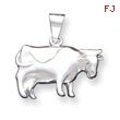 Sterling Silver Antiqued Cow Charm