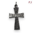 Sterling Silver Antiqued Cross Charm