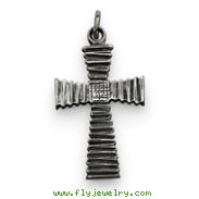 Sterling Silver Antiqued Cross Charm