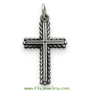 Sterling Silver Antiqued Cross Charm