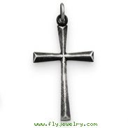 Sterling Silver Antiqued Cross Charm