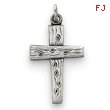 Sterling Silver Antiqued Cross Charm