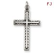 Sterling Silver Antiqued Cross Charm