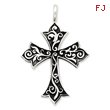 Sterling Silver Antiqued Cross Pendant