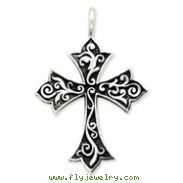 Sterling Silver Antiqued Cross Pendant