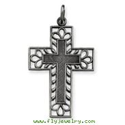 Sterling Silver Antiqued Cross Pendant