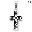 Sterling Silver Antiqued Cross Pendant