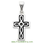 Sterling Silver Antiqued Cross Pendant