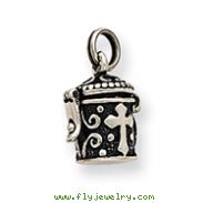 Sterling Silver Antiqued Cross Prayer Box Charm