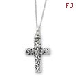 Sterling Silver Antiqued Cross Remembrance Ash Holder 18