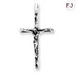 Sterling Silver Antiqued Crucifix Charm