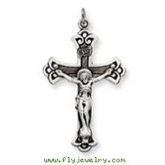 Sterling Silver Antiqued Crucifix Pendant