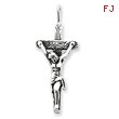 Sterling Silver Antiqued Crucifix Pendant