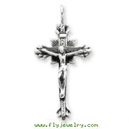 Sterling Silver Antiqued Crucifix Pendant