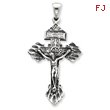 Sterling Silver Antiqued Crucifix Pendant