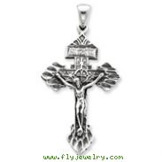 Sterling Silver Antiqued Crucifix Pendant