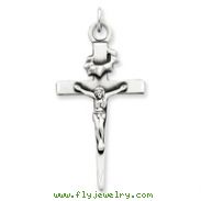 Sterling Silver Antiqued Crucifix Pendant