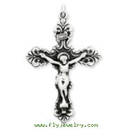 Sterling Silver Antiqued Crucifix Pendant