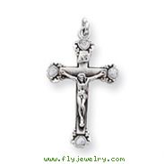 Sterling Silver Antiqued Crucifix Pendant