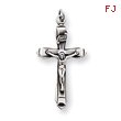 Sterling Silver Antiqued Crucifix Pendant