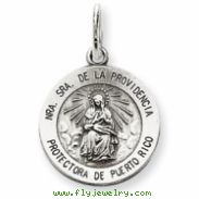 Sterling Silver Antiqued De La Providencia Medal