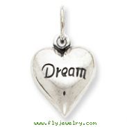 Sterling Silver Antiqued Dream Heart Pendant