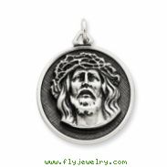 Sterling Silver Antiqued Ecce Homo Medal