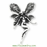 Sterling Silver Antiqued Fairy Pendant