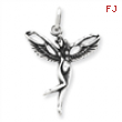 Sterling Silver Antiqued Fairy Pendant