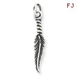 Sterling Silver Antiqued Feather Charm