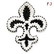 Sterling Silver Antiqued Fluer De Lis Pendant