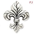 Sterling Silver Antiqued Fluer De Lis Pendant