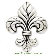 Sterling Silver Antiqued Fluer De Lis Pendant