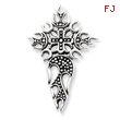 Sterling Silver Antiqued Gothic Cross Pendant