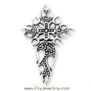 Sterling Silver Antiqued Gothic Cross Pendant