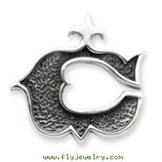 Sterling Silver Antiqued Gothic Initial C Pendant