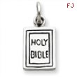 Sterling Silver Antiqued Holy Bible Charm